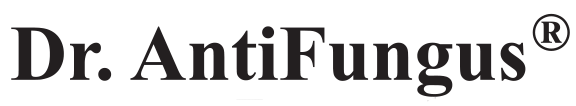 Dr. AntiFungus logo with registered trademark symbol on a white background