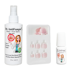 Dr. Anti Fungus Press on Nails + Hand & Foot Spray Bundle