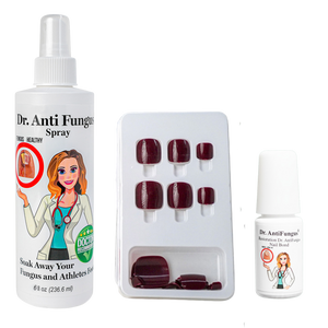 Dr. Anti Fungus Press on Nails + Hand & Foot Spray Bundle