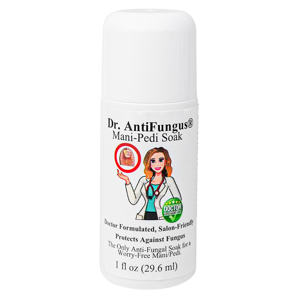 Dr. AntiFungus Mani-Pedi Soak bottle on a white background