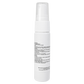 White spray bottle with text on a white background