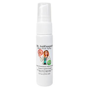 Dr. AntiFungus Mani-Pedi Spray bottle on a white background